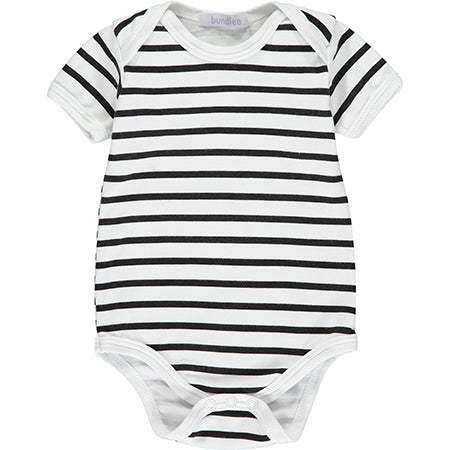 Black and white striped baby sale onesie