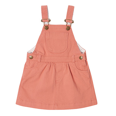 Pink denim clearance dungaree dress